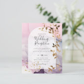 Papier LeahG Ink Ombre violet rose rose Mariage or (Debout devant)