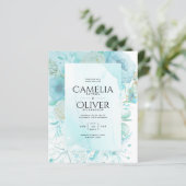 Papier LeahG INK Verre de mer Turquoise Aqua INVITATION A (Debout devant)