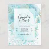 Papier LeahG INK Verre de mer Turquoise Aqua INVITATION A (Devant)