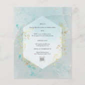 Papier LeahG INK Verre de mer Turquoise Gold Aqua INVITAT (Dos)