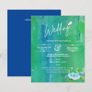 Papier LeahG Invitation de mariage BUDGET Jardin d'étang