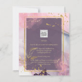 Papier LeahG® Lavender INK Mauve Purple Mariage or (Dos)