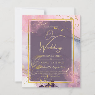 Papier LeahG® Lavender INK Mauve Purple Mariage or