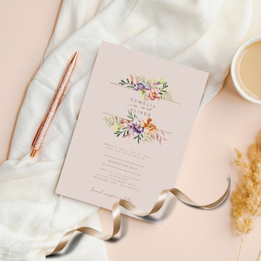 Papier LeahG Mariage de fleurs florales Boho printemps ét