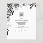 Papier LeahG noir blanc Rose Mariage INVITATION budgétair (Dos)
