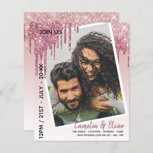 Papier LeahG Parties scintillant Drips Photo Overlay Mari (Devant / Derrière)