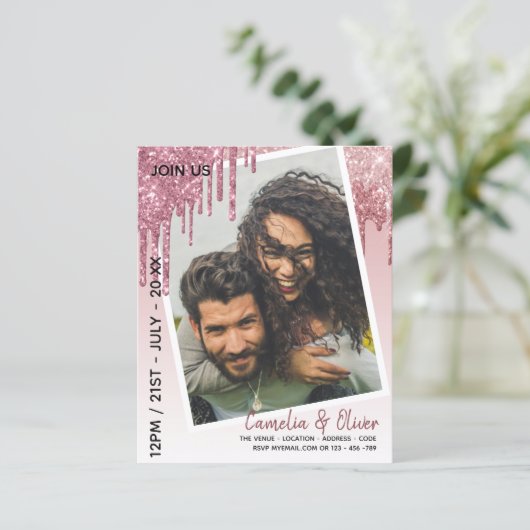 Papier LeahG Parties scintillant Drips Photo Overlay Mari (Debout devant)