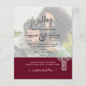 Papier LeahG PHOTO OVERLAY Gypsophila Wedding Invitation (Devant)