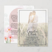 Papier LeahG Pink Calla Lilies Élégant Invitation de mari (Devant / Derrière)