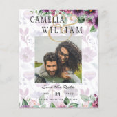 Papier LeahG Plum Purple Berry Mariage Floral Automne Hiv (Devant)