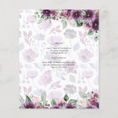 Papier LeahG Plum Purple Berry Mariage Floral Automne Hiv (Dos)