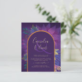Papier LeahG Plum Purple Gold JEWEL TONES Mariage INVITE (Debout devant)