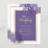 Papier LeahG PURPLE OR Mariage Lavande ALCOOL ENCRE (Devant / Derrière)