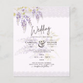 Papier LeahG Purple WISTERIA Dentelle Florale Mariage INV (Devant)