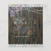 Papier LeahG Purple WISTERIA Rustic Lace Mariage (Devant)