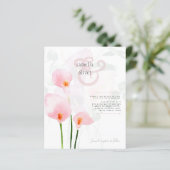 Papier LeahG Rose Calla Lily Mariage floral Invitation (Debout devant)