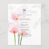Papier LeahG Rose Calla Lily Mariage floral Invitation (Dos)