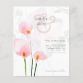Papier LeahG Rose Calla Lily Mariage floral Invitation (Devant)