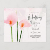 Papier LeahG Rose Calla Lily Mariage floral Invitation (Devant)