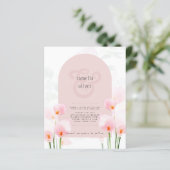 Papier LeahG Rose Calla Lily Mariage floral Invitation (Debout devant)