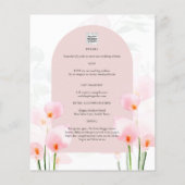 Papier LeahG Rose Calla Lily Mariage floral Invitation (Dos)