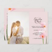 Papier LeahG Rose Calla Lily PHOTO Overlay Mariage Invite (Devant / Derrière)