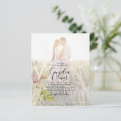 Papier LeahG Rose Calla Lily PHOTO Overlay Mariage Invite (Debout devant)