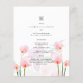 Papier LeahG Rose Calla Lily PHOTO Overlay Mariage Invite (Dos)