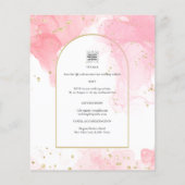 Papier LeahG ROSE OR ENCRE Mariage Abstrait INVITE (Dos)