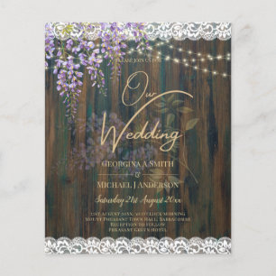 Papier LeahG Rustic WISTERIA Dentelle Floral Wedding INVI