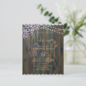 Papier LeahG Rustic WISTERIA Dentelle Floral Wedding INVI (Debout devant)