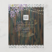 Papier LeahG Rustic WISTERIA Dentelle Floral Wedding INVI (Dos)