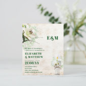 Papier LeahG Rustique Calla Lily Mariage Floral Invitatio (Debout devant)