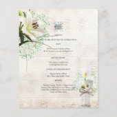 Papier LeahG Rustique Calla Lily Mariage Floral Invitatio (Dos)