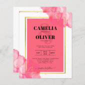 Papier LeahG Saumon PINK OR MARIAGE alcool encre (Devant / Derrière)