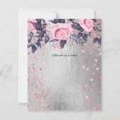 Papier LeahG Silver Navy Rosegold PInk Floral Mariage (Dos)
