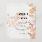 Papier LeahG Terracotta Automne part Mariage Invitation (Devant / Derrière)