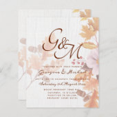 Papier LeahG Terracotta Automne part Mariage Invitation (Devant / Derrière)