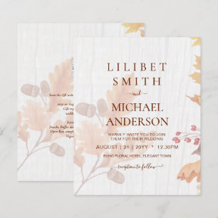 Papier LeahG Terracotta Automne part Mariage Invitation