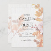 Papier LeahG Terracotta Automne part Mariage Invitation (Devant / Derrière)