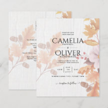 LeahG Terracotta Automne part Mariage Invitation