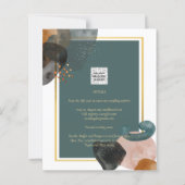 Papier Leahg TURQUOISE TONNES DE TERRE MARIAGE INVITE QR (Dos)