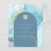 Papier LeahG Verre de mer Encre d'or Aqua Blue Wedding IN (Dos)
