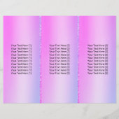 Papier Lecteurs rose moderne Holographe Salon Tri-Fold (Dos)