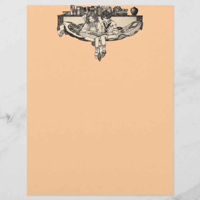 Papier Lecture des filles et des garçons (Devant)