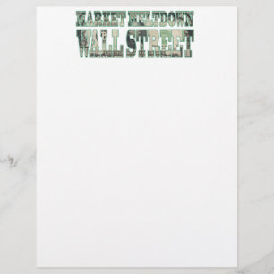 Papier L'effondrement du marché à Wall Street