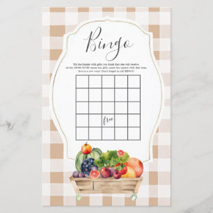 Papier Légume cultivé localement Jeux de Bingo du marché