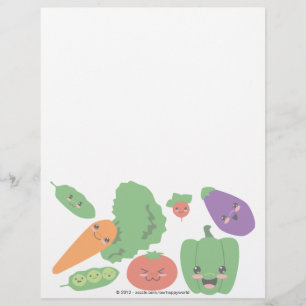 Papier Légumes heureux