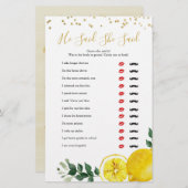 Papier Lemon Main Squeeze Il Dit Qu'Elle A Dit Jeux (Devant / Derrière)