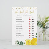 Papier Lemon Main Squeeze Il Dit Qu'Elle A Dit Jeux (Debout devant)